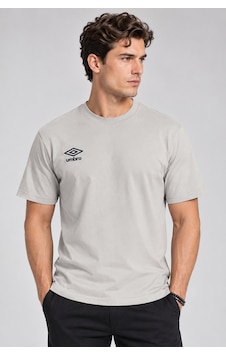 Umbro Milo Erkek Taş Gri Pamuklu Spor Tişört Ff0450