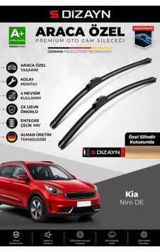 S-dizayn Kia Niro De Ön Cam Silecek Seti 2016-2022 Premium Araca Özel 65-40 Cm A+ Kalite Aocs-1856
