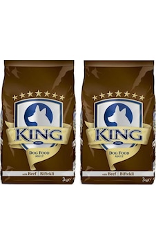 King Biftekli Yetişkin Köpek Maması 2 x 3 KG King Biftekli Yetişkin Köpek Maması 2 x 3 KG
