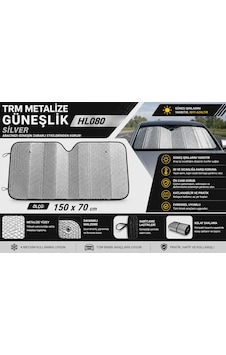 Trm Metalize Ön Cam Güneşliği Katlanabilir Silver 150 x 70 cm Trm Metalize Ön Cam Güneşliği Katlanabilir Silver 150 x 70 cm