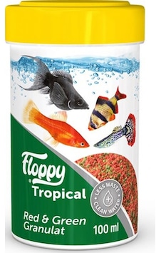 Floppy Tropical Red Green Balık Yemi 100 Ml Floppy Tropical Red Green Balık Yemi 100 Ml
