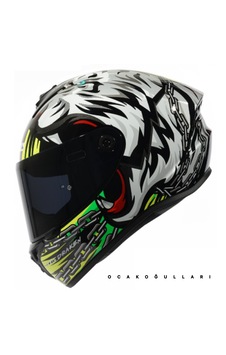 Axxıs Draken S Roar B3 Matt Fluor Yellow Motorcu Kaskı Yeşil