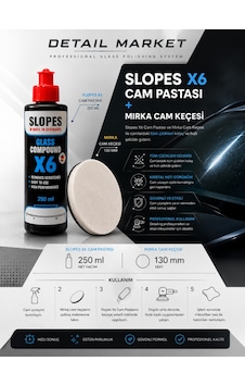 Slopes Cam Çizik Giderici Pasta 250 Ml Ve Mirka Cam Keçesi 130 Mm Set Slopes Cam Çizik Giderici Pasta 250 Ml Ve Mirka Cam Keçesi 130 Mm Set
