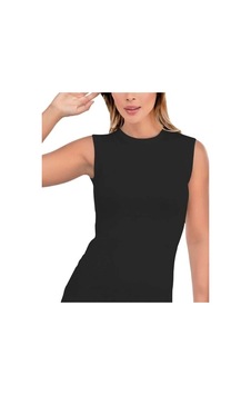 Fevien 1263 Kolsuz Sıfır Yaka T-shirt Siyah Fevien 1263 Kolsuz Sıfır Yaka T-shirt Siyah