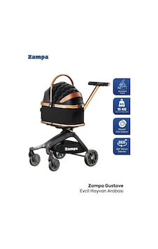 Zampa Gustave Kedi & Köpek Arabası Siyah Wm06-b Lüks Ve Güvenli Seyahat Çözümü Zampa Gustave Kedi & Köpek Arabası Siyah Wm06-b Lüks Ve Güvenli Seyahat Çözümü