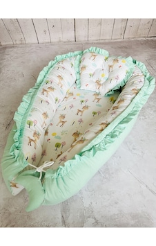 Baby Nest Geyik Fırfırlı Ortopedik Çift Taraflı Bebek Yatağı Ann Baby Nest Geyik Fırfırlı Ortopedik Çift Taraflı Bebek Yatağı Ann