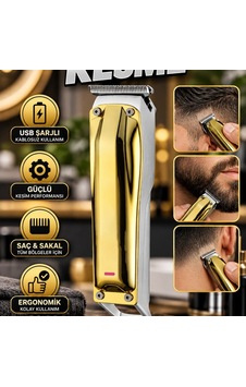 Usb Şarjlı Kablosuz Saç Ve Sakal Kesme Makinesi Usb Şarjlı Kablosuz Saç Ve Sakal Kesme Makinesi
