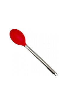 Lüx Metal Saplı Silikon Kaşık 34 Cm Kırmızı Lüx Metal Saplı Silikon Kaşık 34 Cm Kırmızı