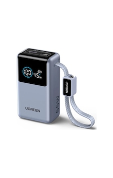 Ugreen Nexode Pro 10.000 Mah 55w Akıllı Dijital Ekranlı Dahili Usb-c Kablolu Hızlı Şarj Powerbank, 75701b Gri Ugreen Nexode Pro 10.000 Mah 55w Akıllı Dijital Ekranlı Dahili Usb-c Kablolu Hızlı Şarj Powerbank, 75701b Gri