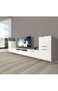 Decoraktiv Eko 9200 Slm Krom Ayaklı Tv Ünitesi Tv Sehpası Beyaz Decoraktiv Eko 9200 Slm Krom Ayaklı Tv Ünitesi Tv Sehpası Beyaz