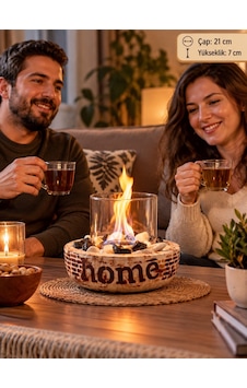Technow Home-200c Cam Hazneli Masa Şömine Ateş Çukuru 500ml Bioetanol+hazne+söndürme Kapağı Technow Home-200c Cam Hazneli Masa Şömine Ateş Çukuru 500ml Bioetanol+hazne+söndürme Kapağı