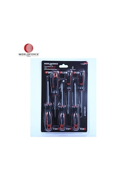 Worldforce 11471 6'lı 200 MM Torx Tornavida Seti S2 Çelik ProfesyonelAlet T10T15T20T25T27T30 Worldforce 11471 6'lı 200 MM Torx Tornavida Seti S2 Çelik ProfesyonelAlet T10T15T20T25T27T30