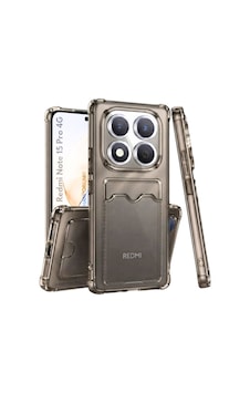 Redmi Note 15 Pro 4g Uyumlu Kartlıklı Kılıf Köşe Korumalı Cüzdanlı Esnek Silikon Kapak - Füme Redmi Note 15 Pro 4g Uyumlu Kartlıklı Kılıf Köşe Korumalı Cüzdanlı Esnek Silikon Kapak - Füme