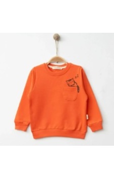 Babydoll Hira Sweatshirt Uykucu Kedi Baskılı Mercan Koyu Narçiçeği Babydoll Hira Sweatshirt Uykucu Kedi Baskılı Mercan Koyu Narçiçeği