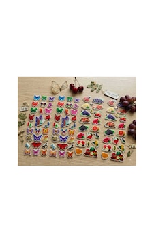 82 Adet Kabartmalı Kelebek Ve Meyve Figürlü Sticker 4 Sayfa Diğer 82 Adet Kabartmalı Kelebek Ve Meyve Figürlü Sticker 4 Sayfa Diğer
