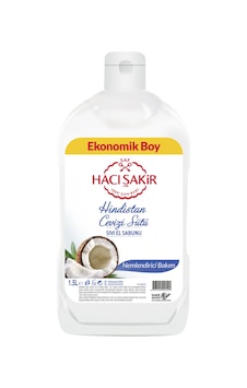 Hacı Şakir Hindistan Cevizi Sütü Sıvı El Sabunu 1500 ML Hacı Şakir Hindistan Cevizi Sütü Sıvı El Sabunu 1500 ML