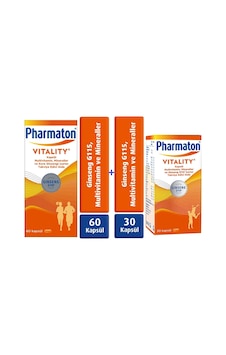 Pharmaton Vitality 60 Kapsül + Pharmaton Vitality 30 Kapsül Pharmaton Vitality 60 Kapsül + Pharmaton Vitality 30 Kapsül