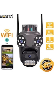 Dış Mekan Üç Kameralı Gece Görüşlü Full Hd Ip Akıllı Güvenlik Kamerası Ptz Güvenli K Kamerasi Bb-1735