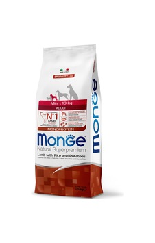 Monge Mini Adult Tek Proteinli Kuzulu Pirinçli Patatesli Yetişkin Köpek Maması 7,5 Kg Monge Mini Adult Tek Proteinli Kuzulu Pirinçli Patatesli Yetişkin Köpek Maması 7,5 Kg