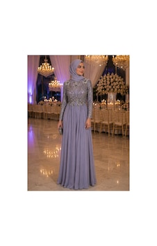 Gül&can Butik Gri Payetli Tesettür Abiye Elbise Gri Gül&can Butik Gri Payetli Tesettür Abiye Elbise Gri