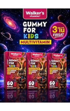 Kids Multivitamin Gummy 3lü Paket Sitikolin Lutein Çinko C Vitamini, Bağışıklık, Göz,odaklanma , Boy Uzaması Kids Multivitamin Gummy 3lü Paket Sitikolin Lutein Çinko C Vitamini, Bağışıklık, Göz,odaklanma , Boy Uzaması
