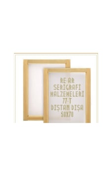 Re- Ar 77-T Ipek 50X70 Cm Ahşap Serigrafi Baskı Kalıbı Dıştan Dışa Ölçü