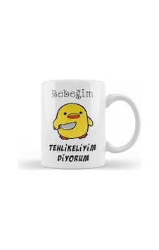 Bebeğim Tehlikeliyim Diyorum Sarı Civciv Komik Kupa Bardak Porselen No15647 Karışık Bebeğim Tehlikeliyim Diyorum Sarı Civciv Komik Kupa Bardak Porselen No15647 Karışık