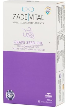 Zade Vital Üzüm Çekirdeği Yağı 500Mg 30 Kapsül