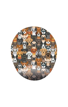 Köpekler Şirin Kafalar Köpek Görselli - Bilek Destekli Oval - Köpekli Mousepad Köpekler Şirin Kafalar Köpek Görselli - Bilek Destekli Oval - Köpekli Mousepad