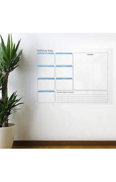 Biishe Haftalık Planlayıcı Manyetik Duvar Stickerı Takvim 56 Cm X 70 Cm Biishe Haftalık Planlayıcı Manyetik Duvar Stickerı Takvim 56 Cm X 70 Cm