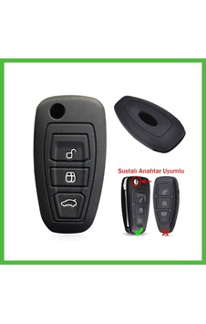 Vaveni Ford Focus Mondeo Fiesta Kuga Katlanır Anahtar Uyumlu Silikon Oto Anahtar Kumanda Kabı Kılıf Siyah Arz Vaveni Ford Focus Mondeo Fiesta Kuga Katlanır Anahtar Uyumlu Silikon Oto Anahtar Kumanda Kabı Kılıf Siyah Arz