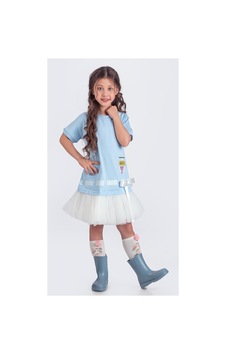 Mnk Baby & Kids Tütü Etekli Yazlık Penye Kız Çocuk Spor Elbise M00703 Mavi Mnk Baby & Kids Tütü Etekli Yazlık Penye Kız Çocuk Spor Elbise M00703 Mavi