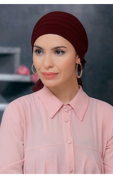 Hürrem Bone Bordo Pratik Hazır Geçmeli Tesettür Bone Sandy Kumaş Pileli Nervü Bordo Hürrem Bone Bordo Pratik Hazır Geçmeli Tesettür Bone Sandy Kumaş Pileli Nervü Bordo
