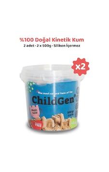 Doğal Kinetik Oyun Kumu 2x500gr - Mavi Doğal Kinetik Oyun Kumu 2x500gr - Mavi