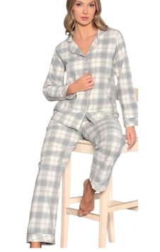 Dowry Boy Düğmeli Uzun Kol Dokuma Pijama Takımı Ekoseli Gri Dowry Boy Düğmeli Uzun Kol Dokuma Pijama Takımı Ekoseli Gri