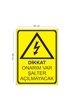Metal Dikkat Onarım Var Şalter Açılmayacak 30x40 Cm A3 Uyarı İş Güvenliği Levhası Metal Dikkat Onarım Var Şalter Açılmayacak 30x40 Cm A3 Uyarı İş Güvenliği Levhası