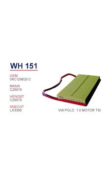 WUNDER WH151 HAVA FILTRESI VOLKSWAGEN POLO/SEAT IBIZA/SKODA FABI WUNDER WH151 HAVA FILTRESI VOLKSWAGEN POLO/SEAT IBIZA/SKODA FABI