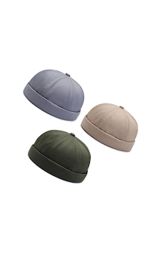 Aida Jewelss 3 Lü Set %100 Pamuk Cap Ayarlanabilir Docker Şapka Yazlık Takke Şapka Retro Şapka Takke Şapka Siyah - Krem Aida Jewelss 3 Lü Set %100 Pamuk Cap Ayarlanabilir Docker Şapka Yazlık Takke Şapka Retro Şapka Takke Şapka Siyah - Krem