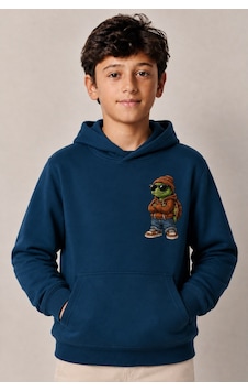 Esila Kids Erkek Çocuk Kapüşonlu Baskılı Sweatshirt Kanguru Cepli Günlük Hoodie Lacivert Esila Kids Erkek Çocuk Kapüşonlu Baskılı Sweatshirt Kanguru Cepli Günlük Hoodie Lacivert