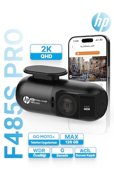 HP Araç İçi Kamera F485S Pro Single Cam (Resmi Distribütör Garantili)