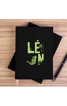 Leon Film Siyah Çizgisiz Kanvas Defter Leon Film Siyah Çizgisiz Kanvas Defter