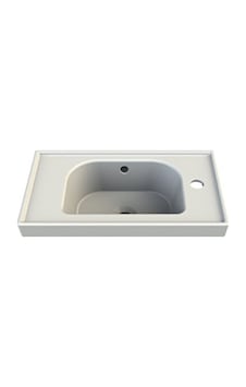 Turkuaz Frame Etejerli Lavabo 50x28 Soldan Batarya Delikli A Turkuaz Frame Etejerli Lavabo 50x28 Soldan Batarya Delikli A