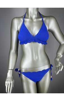 İvita Koyu Mavi Dantel Detaylı Çok Tarz El Yapımı Tığ Örgüsü Bikini İvita Koyu Mavi Dantel Detaylı Çok Tarz El Yapımı Tığ Örgüsü Bikini