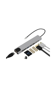Usb C Çoklu Port Adaptör Hdmı Usb Ethernet Sd Kart Hub Standart Usb C Çoklu Port Adaptör Hdmı Usb Ethernet Sd Kart Hub Standart