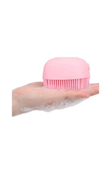Pembe Yumuşak Silikon Malzemeli Hazneli Masaj Fonksiyonlu Banyo Kese Lifi Pembe Yumuşak Silikon Malzemeli Hazneli Masaj Fonksiyonlu Banyo Kese Lifi
