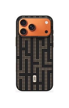 İphone 17 Pro Uyumlu Kılıf M-safe Şarj Özellikli Raptic Aramid Dual Grid Serisi Kapak Siyah
