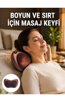 Isıtma Özellikli Derin Yoğurma Masaj Yastığı Priz & Çakmak Girişli Yeni Nesil Kahverengi Isıtma Özellikli Derin Yoğurma Masaj Yastığı Priz & Çakmak Girişli Yeni Nesil Kahverengi