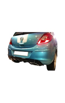 Opel Corsa D (2007-2015) Egzoz Görünümlü Arka Tampon Eki - Difüzö