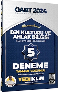 Yediiklim 2024 Öabt Din Kültürü Ve Ahlak Bilgisi İmam Hatip Lisesi Meslek Dersleri Tamamı Çözümlü 5 Deneme