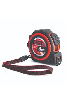 B-tech 3 Metre Çelik Şerit Metre Ergonomik El Aleti Ölçü Aleti 3 M